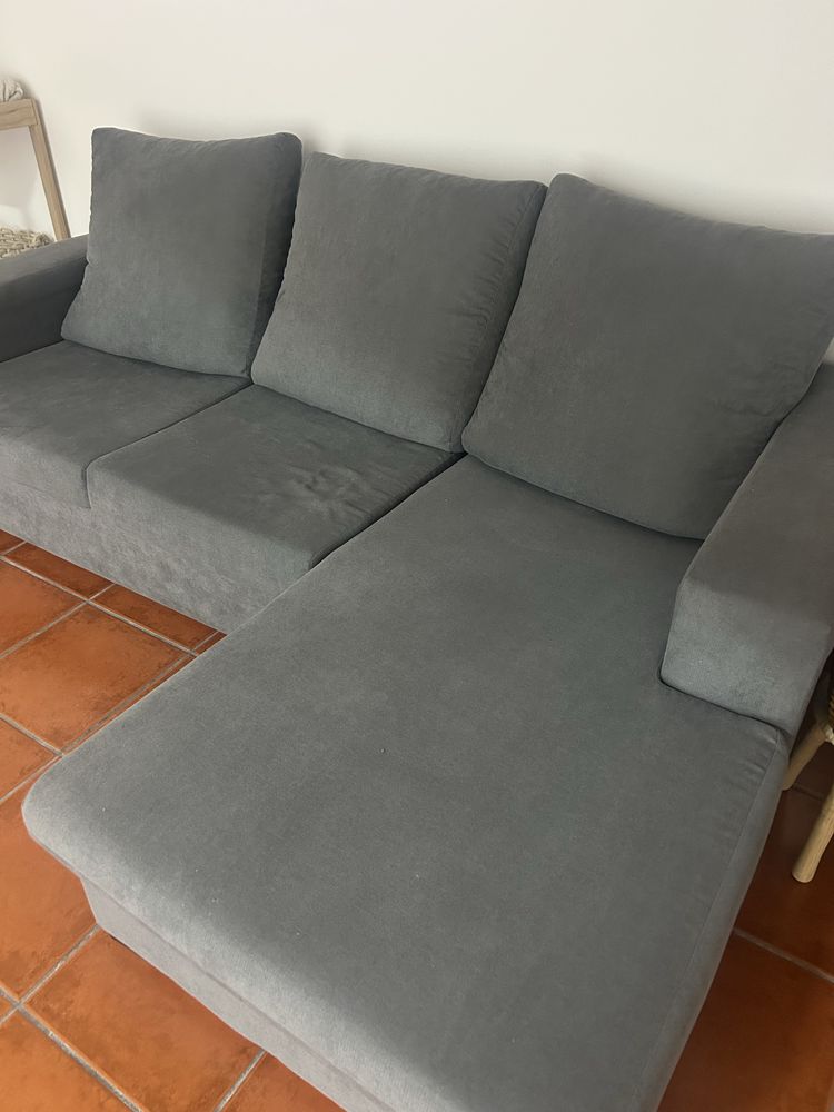 Sofá 3 lugares com chaise longue