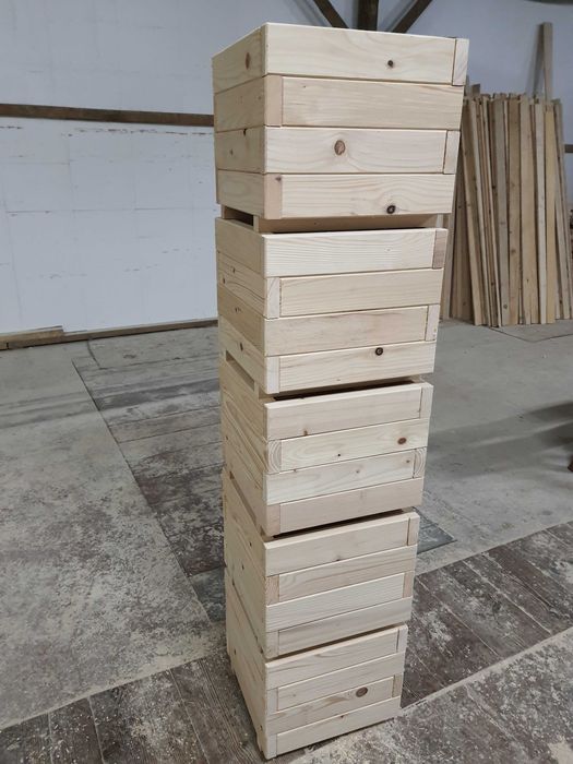 Doniczki drewniane kwadratowe kwietniki donice