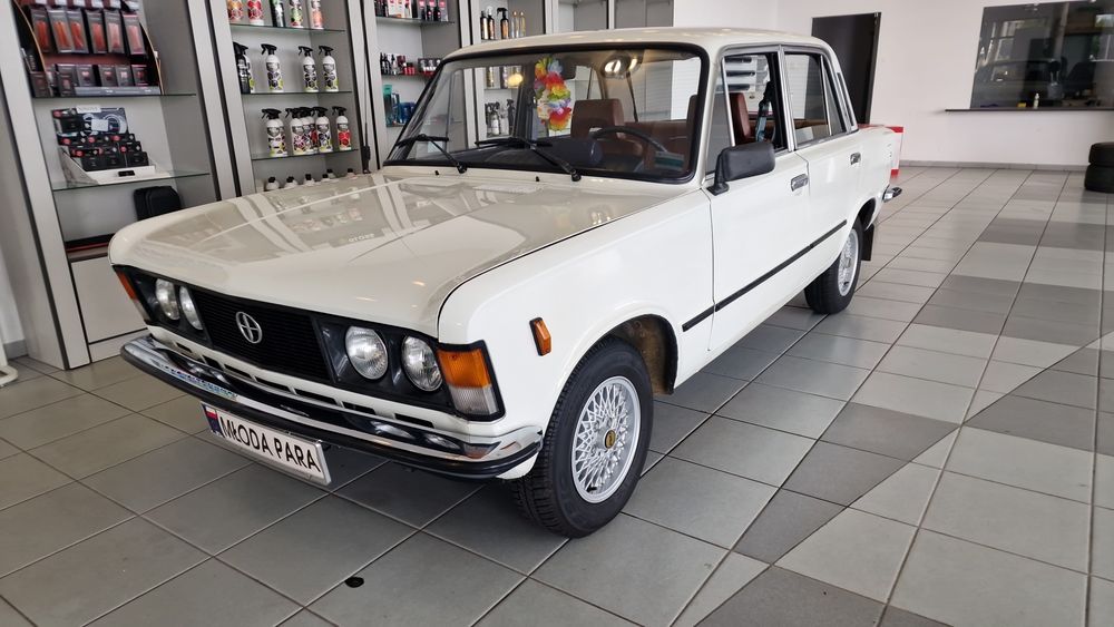 Wynajem do ślubu duży Fiat 125p Biały auto Oryginalny jak nowy PRL