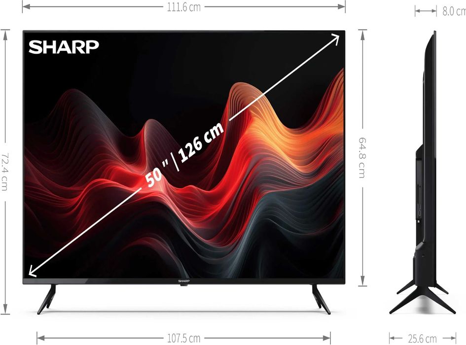 Telewizor SHARP 50GL4060E 50" LED 4K HDMI TV Nowy, Nieużywany 50 Cali