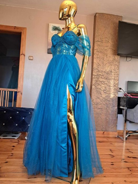 Suknia księżniczka na studniówkę Princess Glam Emerald r36