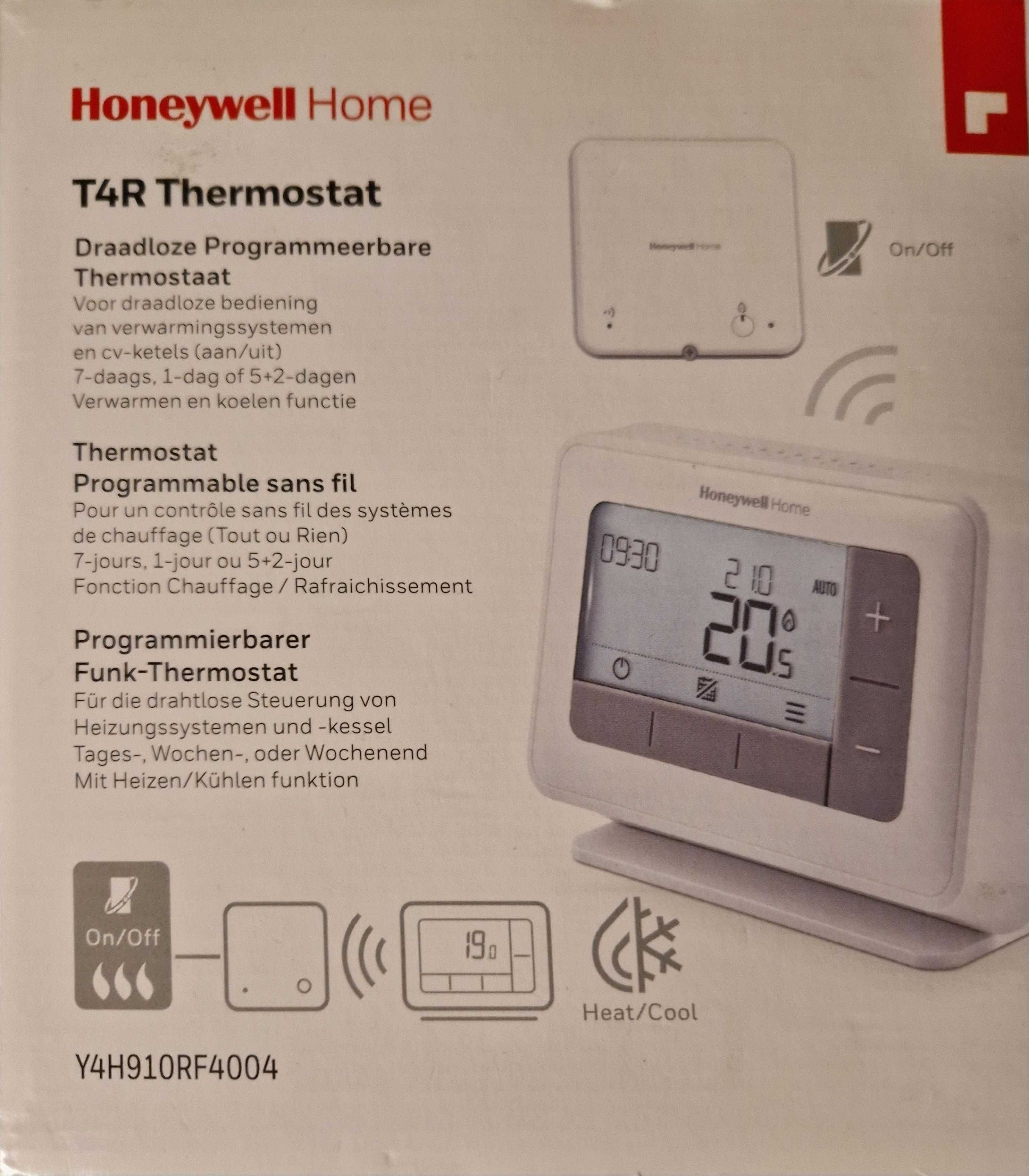 Bezprzewodowy cyfrowy termostat zegarowy HONEYWELL T4 Y4H910RF4004