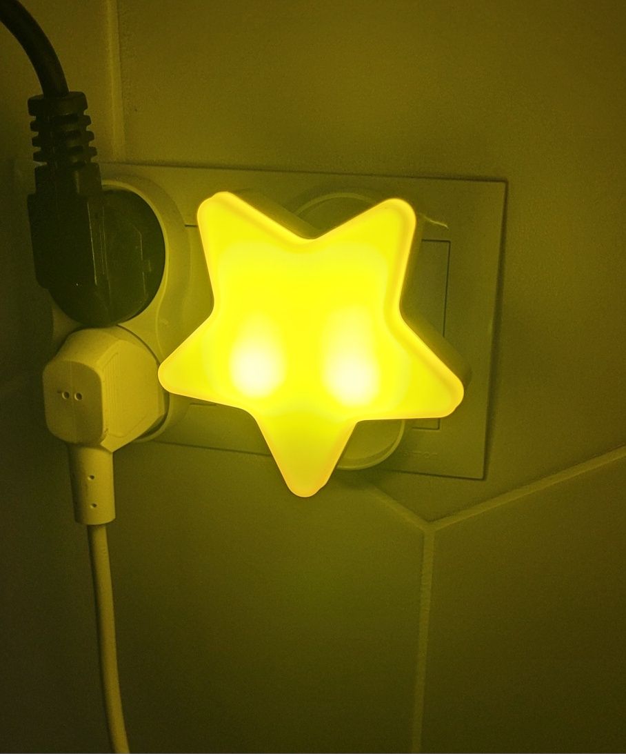 Lampka Led Do Pokoju Dziecięcego Żółta Gwiazdka