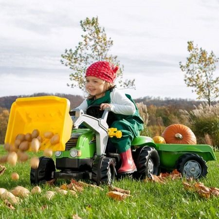 NOWA CENA NA DZIEŃ DZIECKA Traktor na pedały John Deere z przyczepą 2+