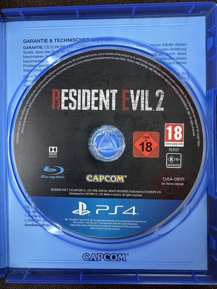 Игры для Playstation 4, ps4, ps5 Resident Evil 2