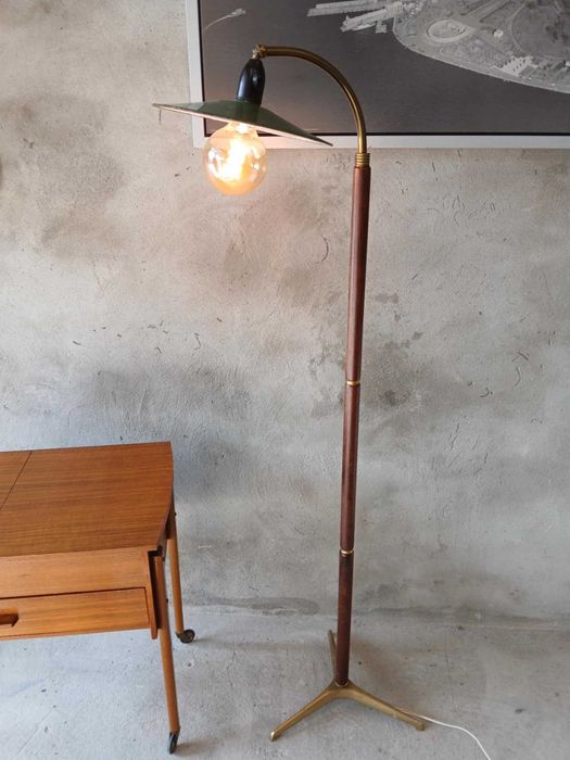 Lampa Stojąca Podłogowa Regulowana Duński Design lata 50