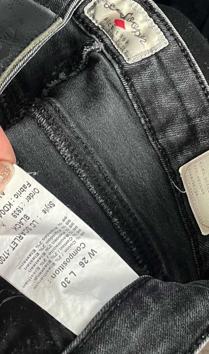 Lee Cooper w26 l30 xs spodnie jeans czarne wysoki  stan rurki