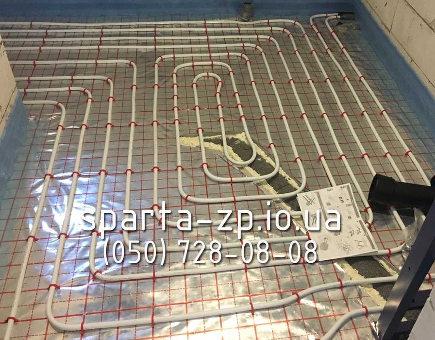 Водяной теплый пол! Монтаж труб теплого пола профессионально. Стяжка!!