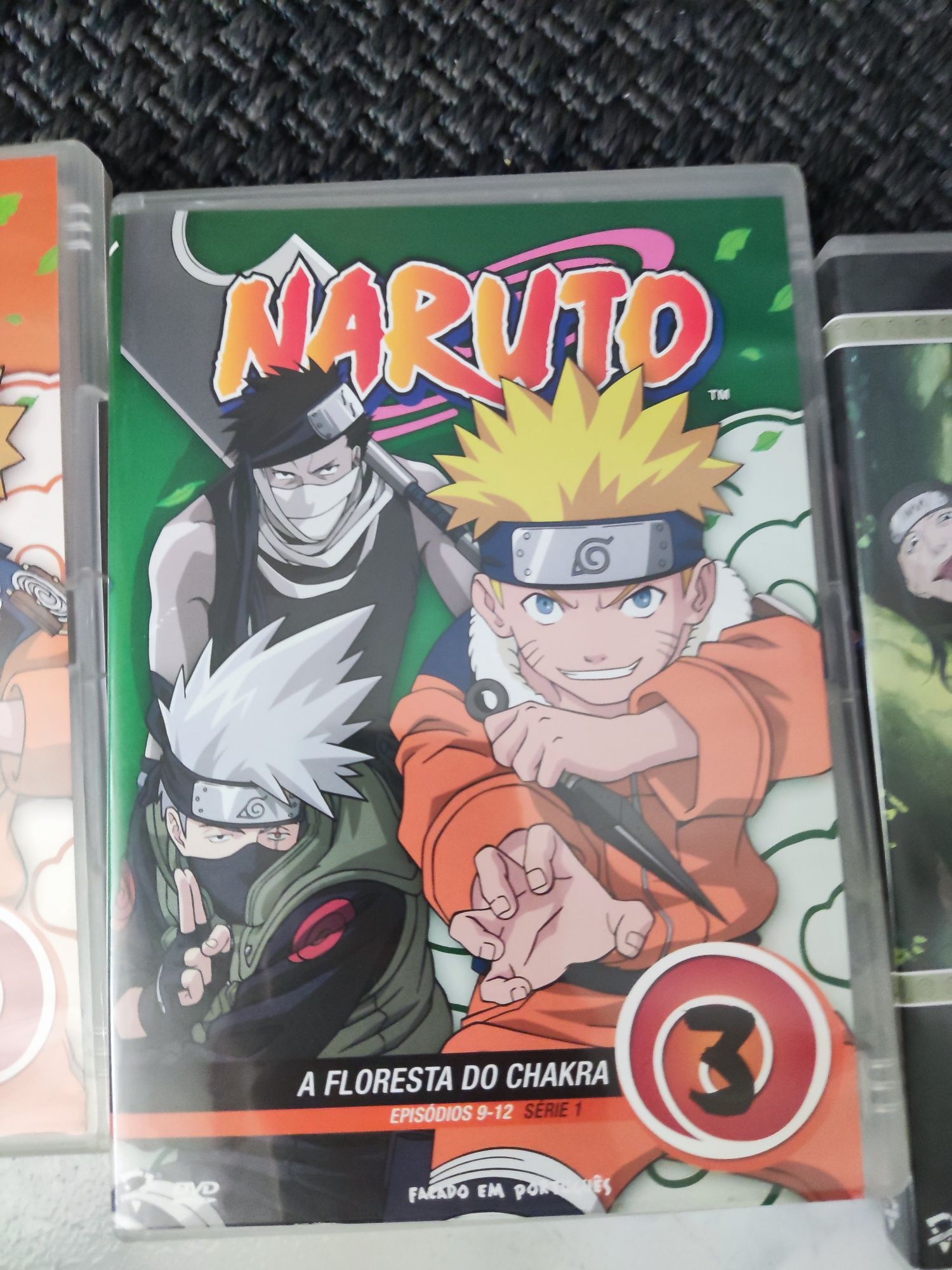 Conjunto dvds episódios naruto ptpt