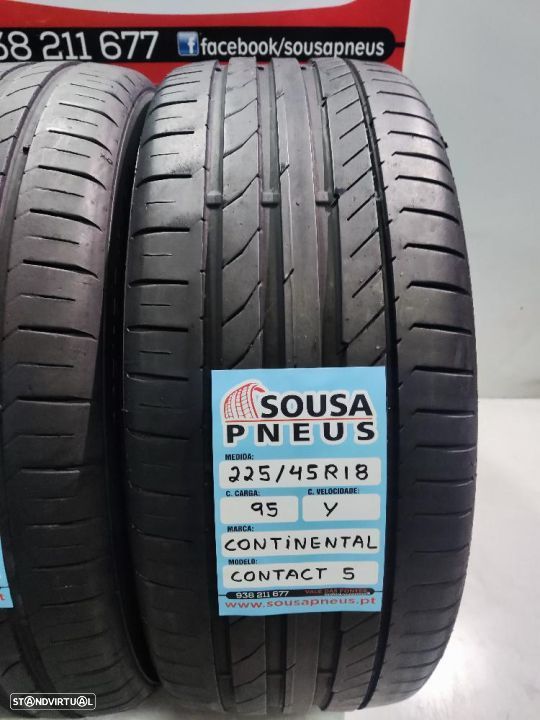 2 pneus semi novos  continental 225- 45r18  oferta dos portes