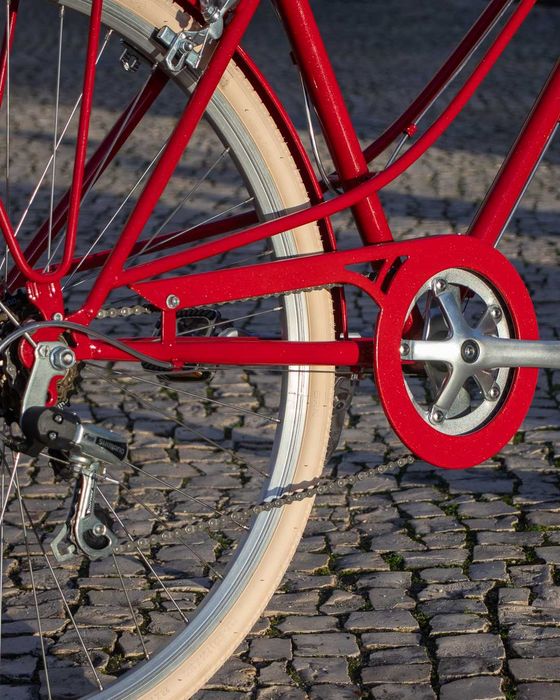 Bicicleta Cidade Brisa Bordeaux Customizada