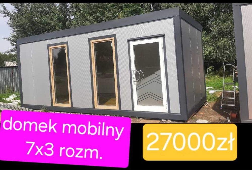 Biuro   domek  7x3  plyta pir z wyposażeniem