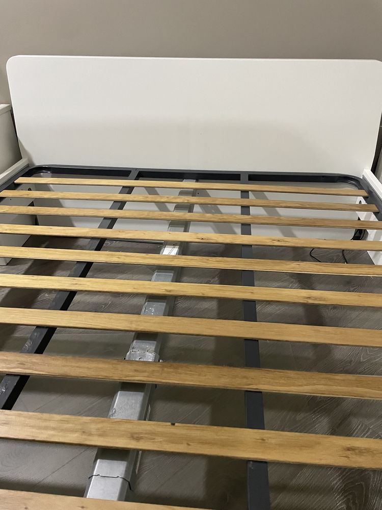 Estrutura cama branco com estrado 140x200 - Askvoll ikea