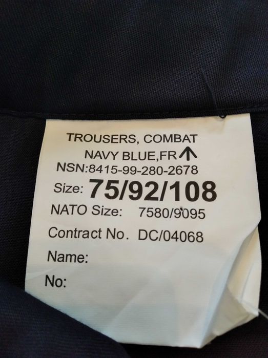 Nowe spodnie taktyczne Combat Navy Blue pas 92cm L