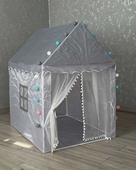 Дитяча палатка З ЛІХТАРИКАМИ Намет дитячий Дитячий будиночок Вігвам