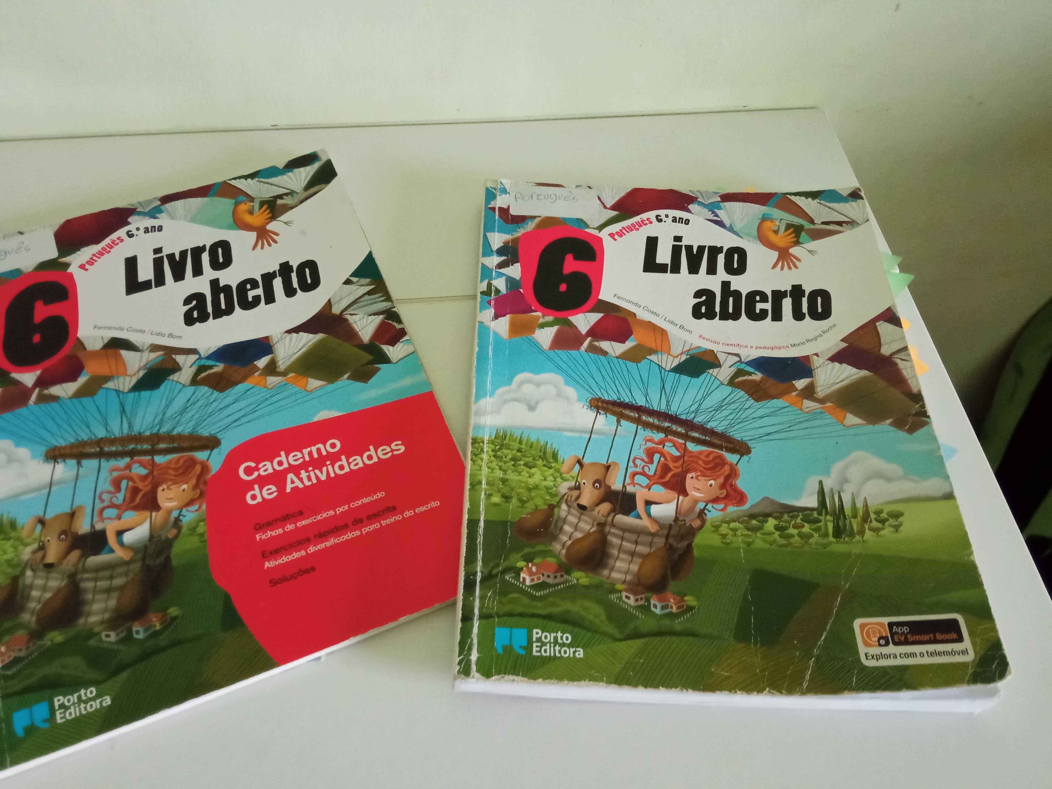 Livros Escolares 6º ano - 10€ cada disciplina. 35€ o conjunto