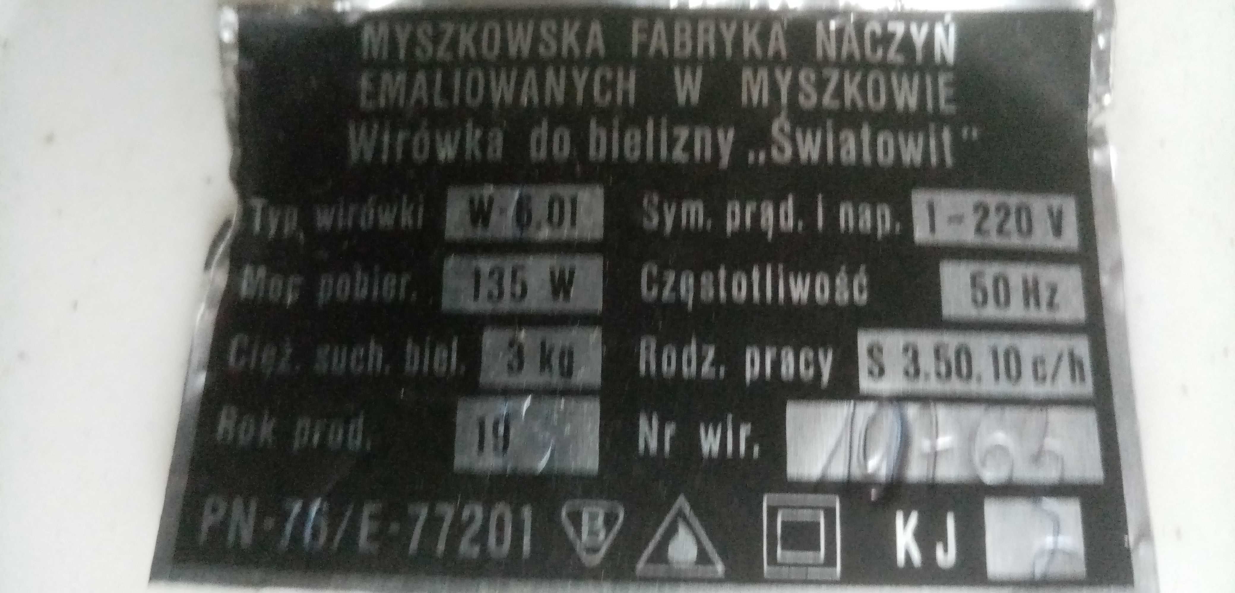 wirówka do prania, światowit, Myszków