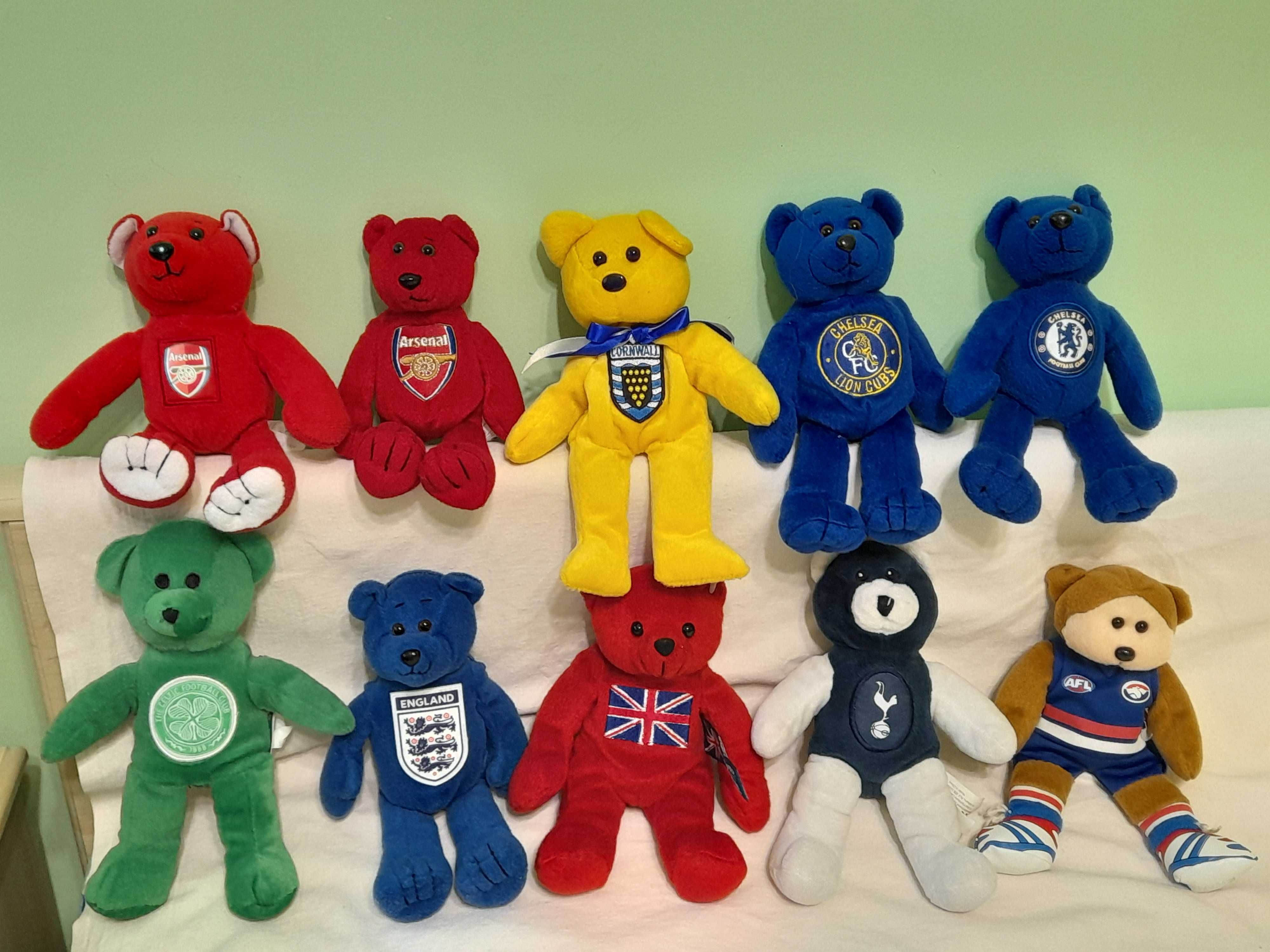 сувенір FC  Chelsea ,Celtic ,Arsenal , England -Beanie Bear