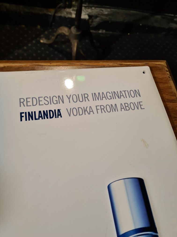 Stara blaszana tablica reklamowa Finlandia
