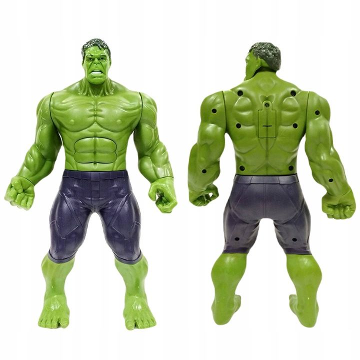 Hulk Duża Ruchoma Figurka Interaktywna 30cm Dźwięk Światło Avengers Bo