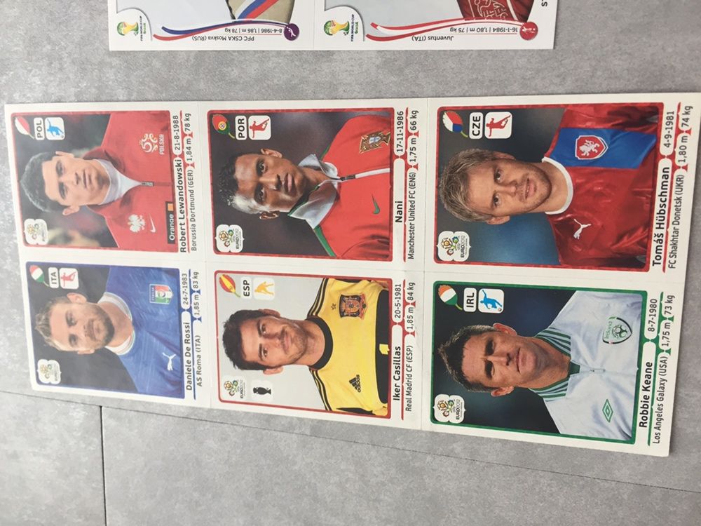 Naklejki z piłkarzami euro 2012 uefa panini fifa world cup brasil