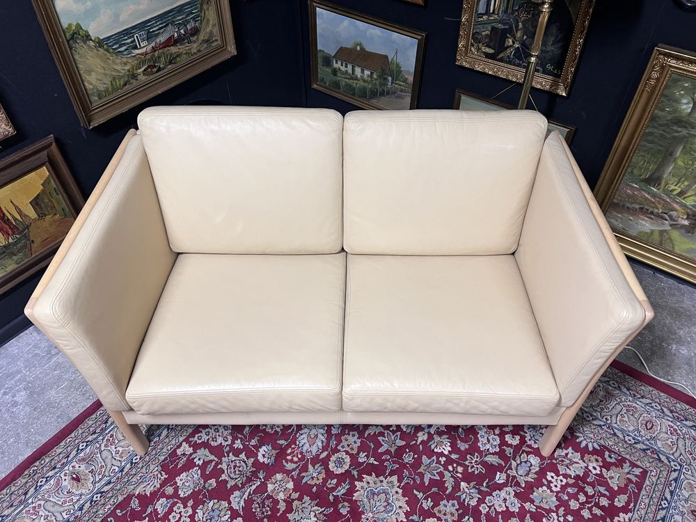 Sofa dwuosobowa skóra naturalna