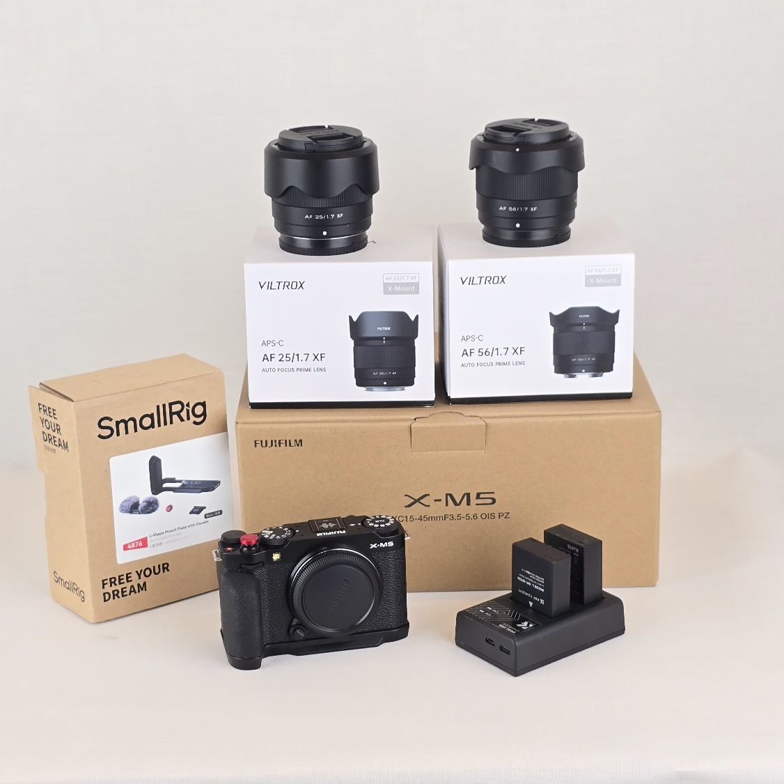 X-M5 +Viltrox 25mm e 56mm+Extras (com Garantia)