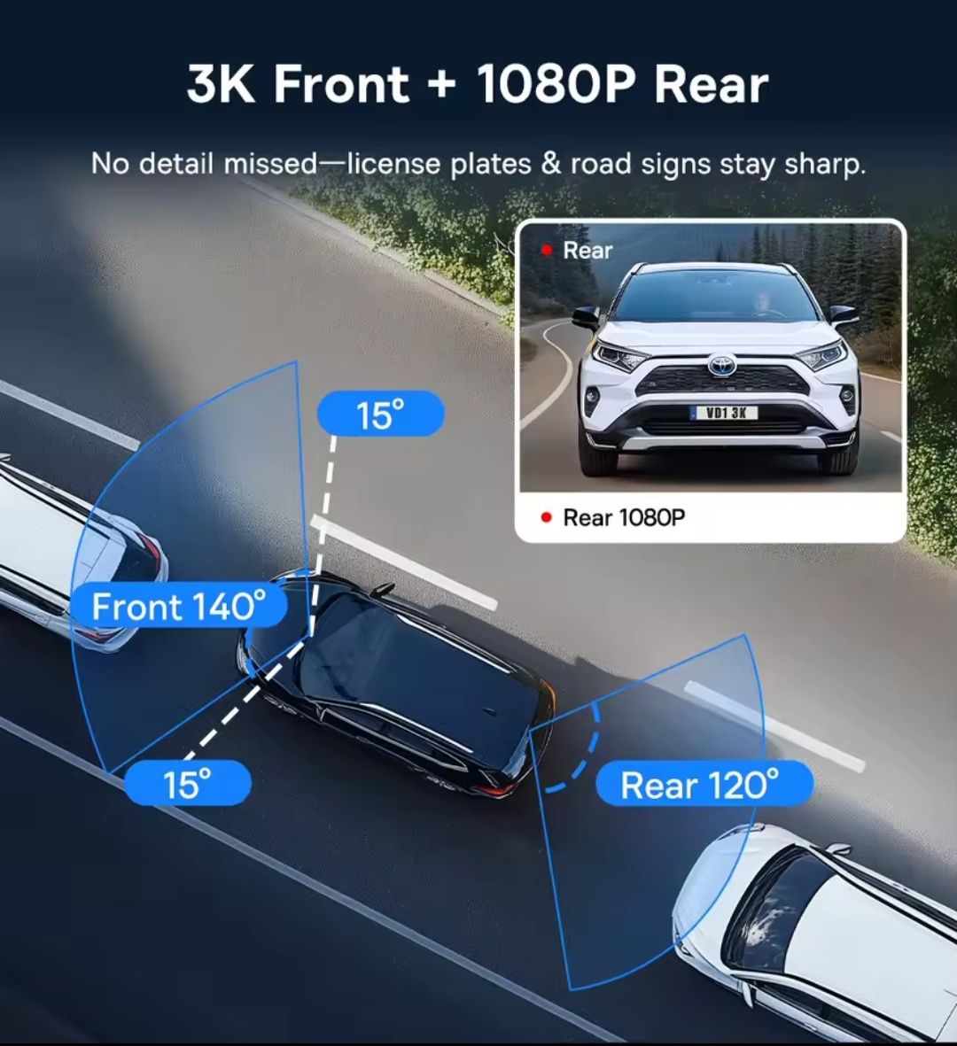 Відеореєстратор Baseus VD1 3K Dash Cam (Black) Global