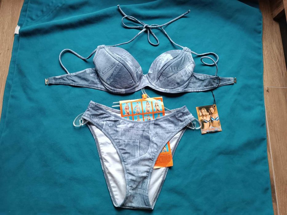 Strój kąpielowy dwuczęściowy nowy z metkami, młodzieżowy- XS/S-"Only7"