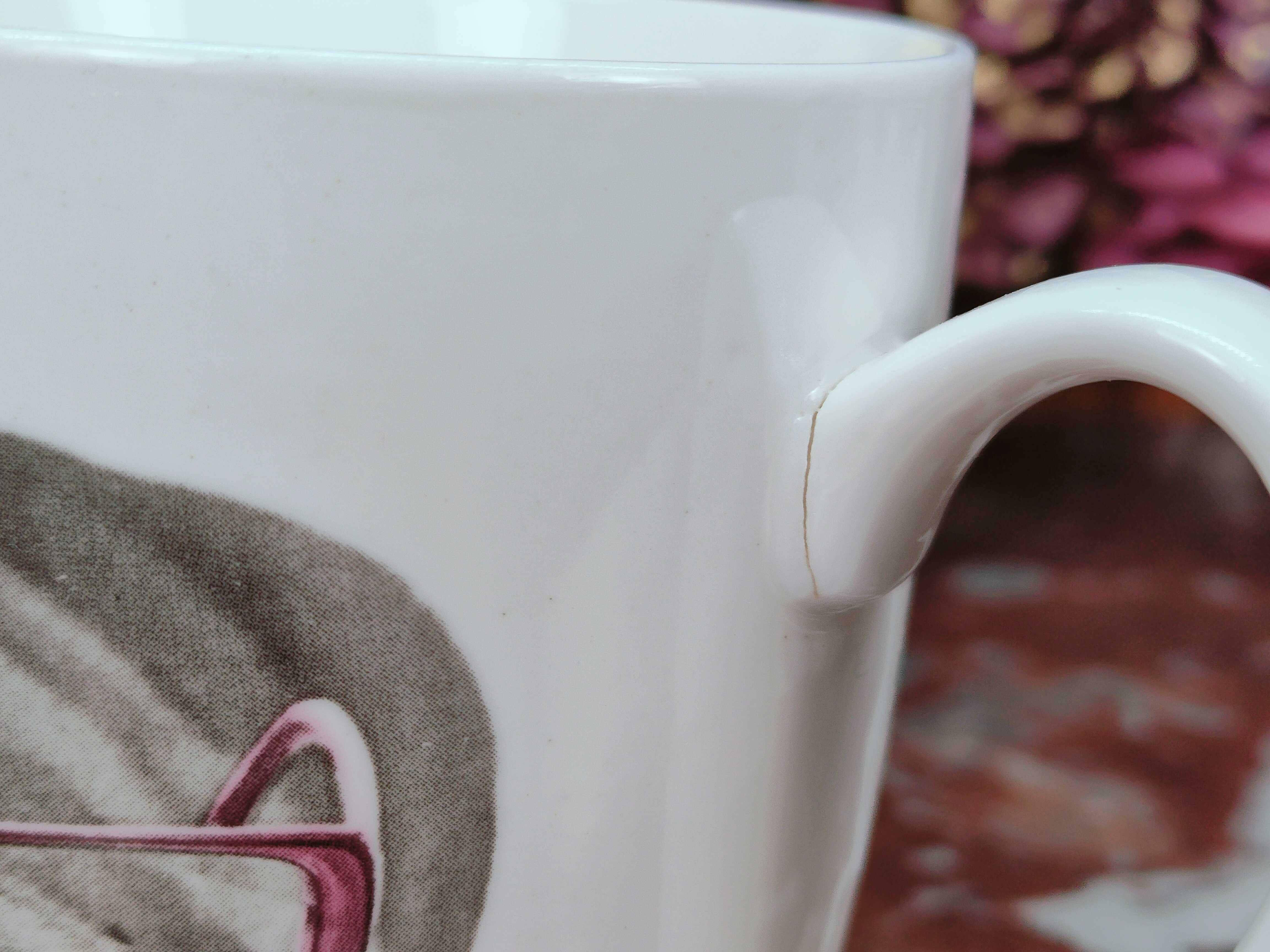 Porcelanowy kubek z psem w okularach - 400 ml