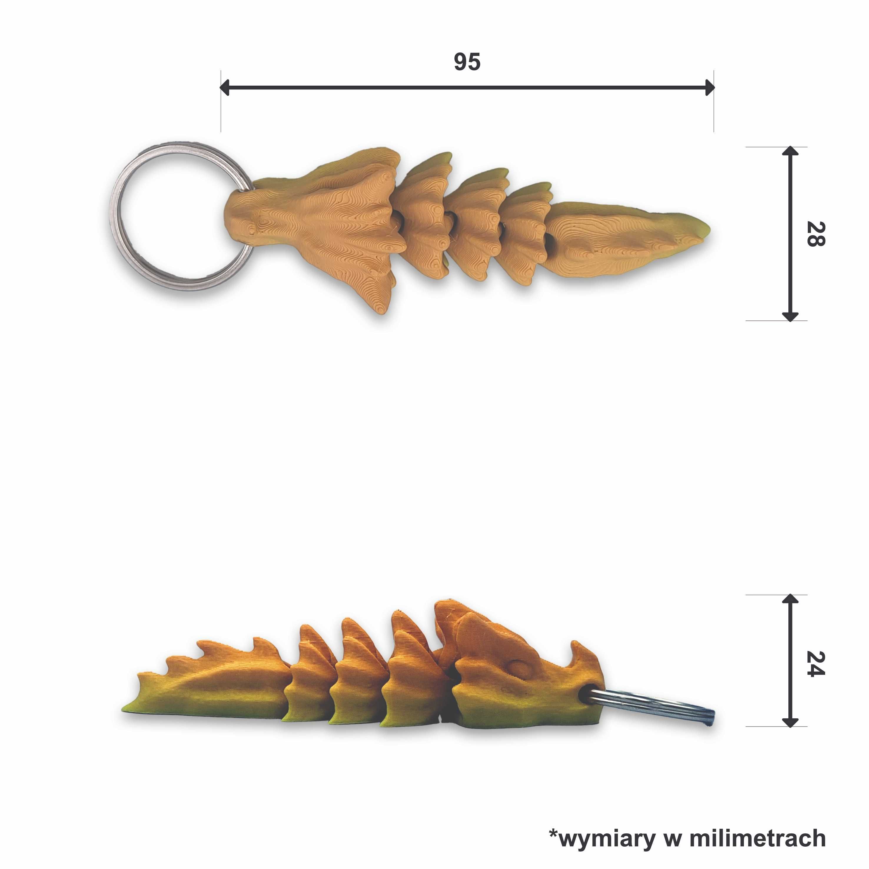Kolorowy brelok do kluczy - MINI FLEX DRAGON