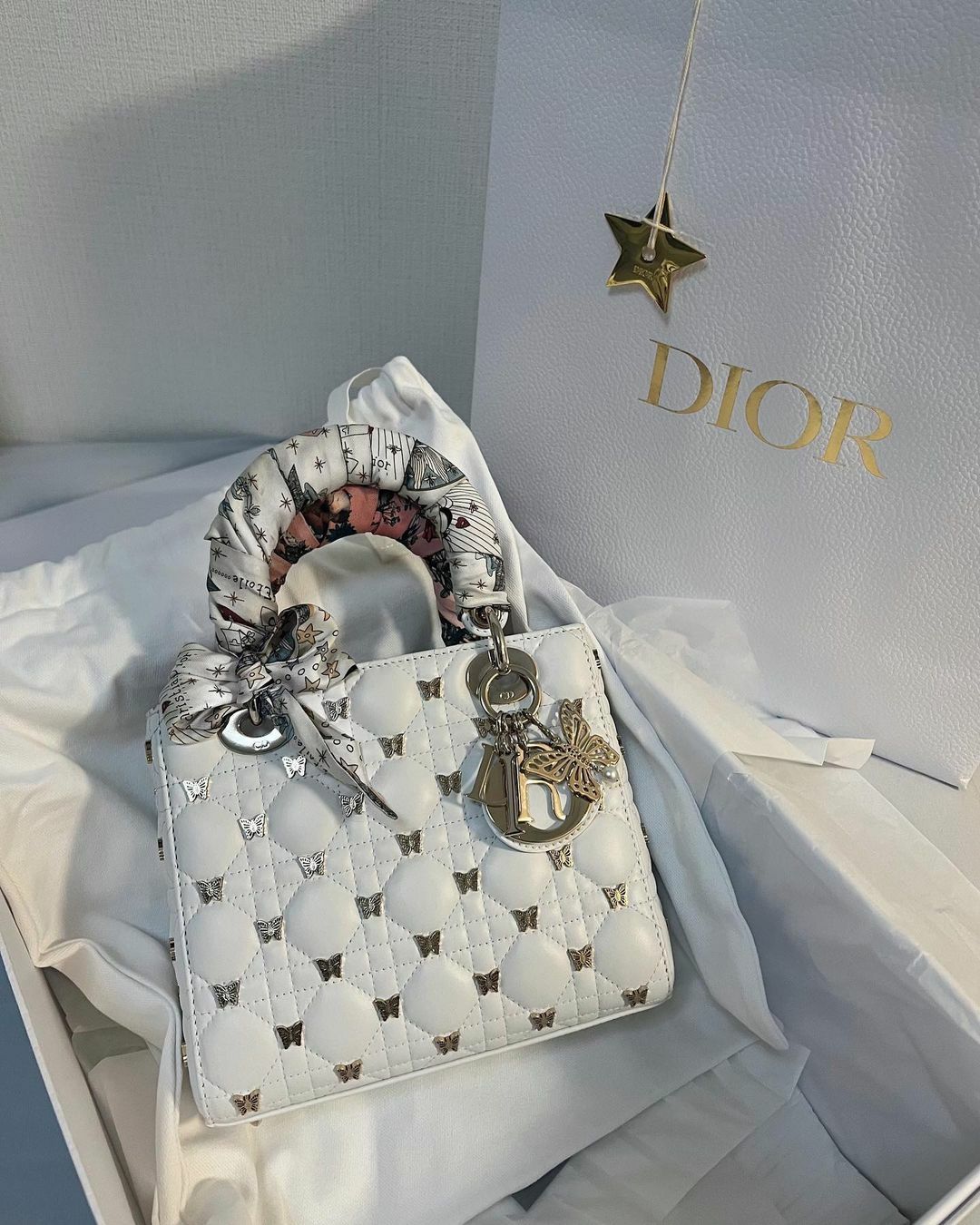 CHRISTIAN DIOR® Luksusowa torebka skórzana ekskluzywna torba LADY DIOR