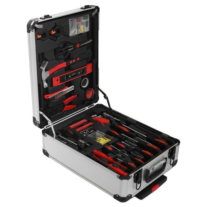Duży Zestaw Narzędzi Walizka Narzędziowa Na Kółkach 189 Elementów