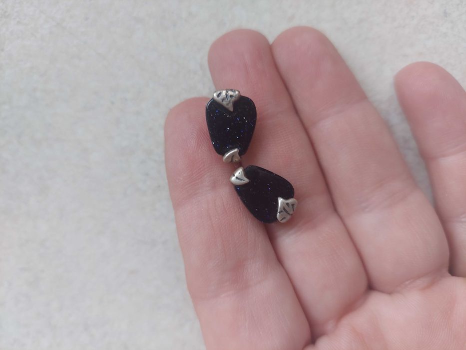 Srebrne kolczyki wkretki