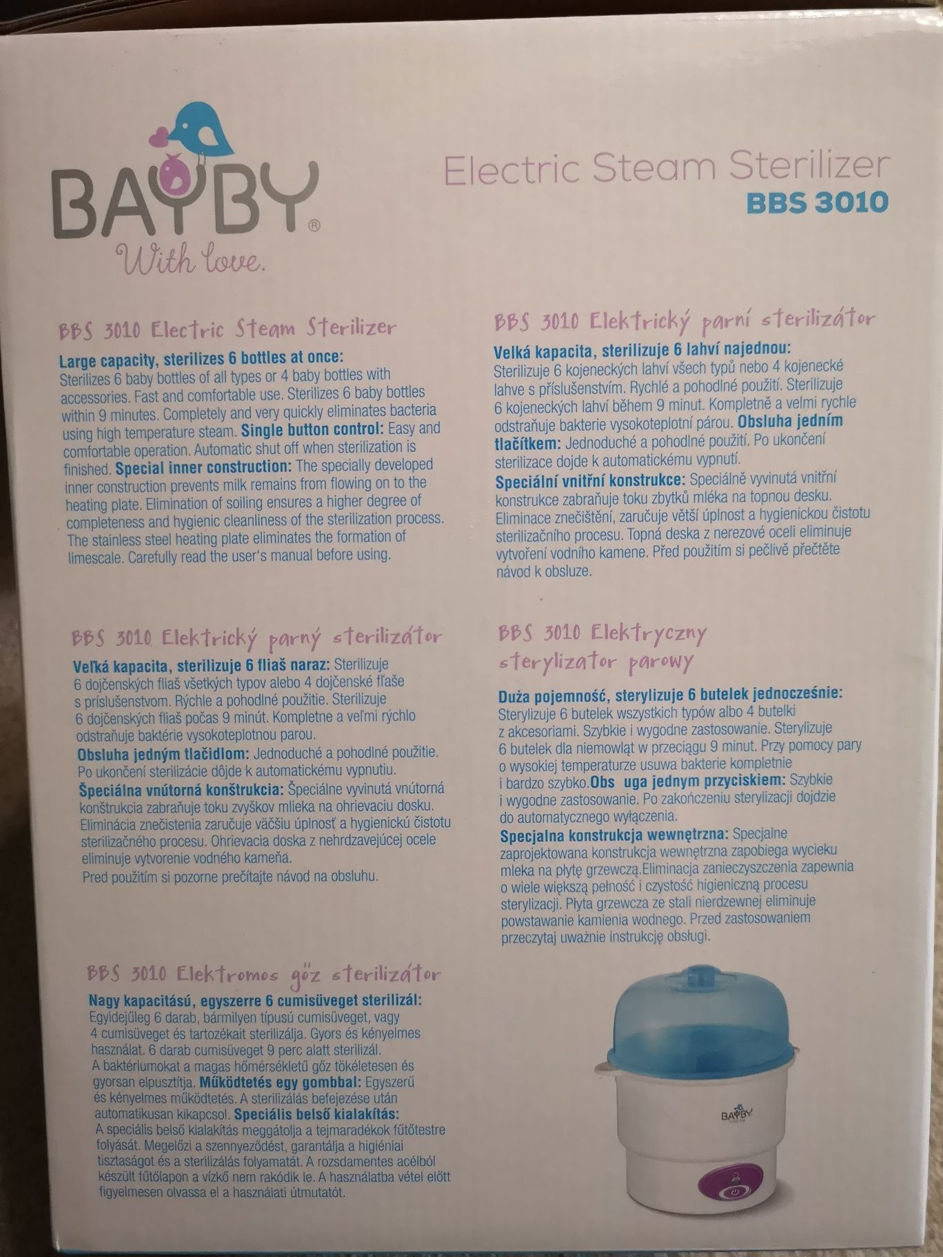 Sterylizator elektryczny do butelek Bayby