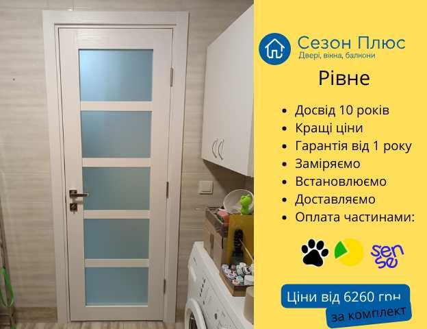 Міжкімнатні двері зі склом
