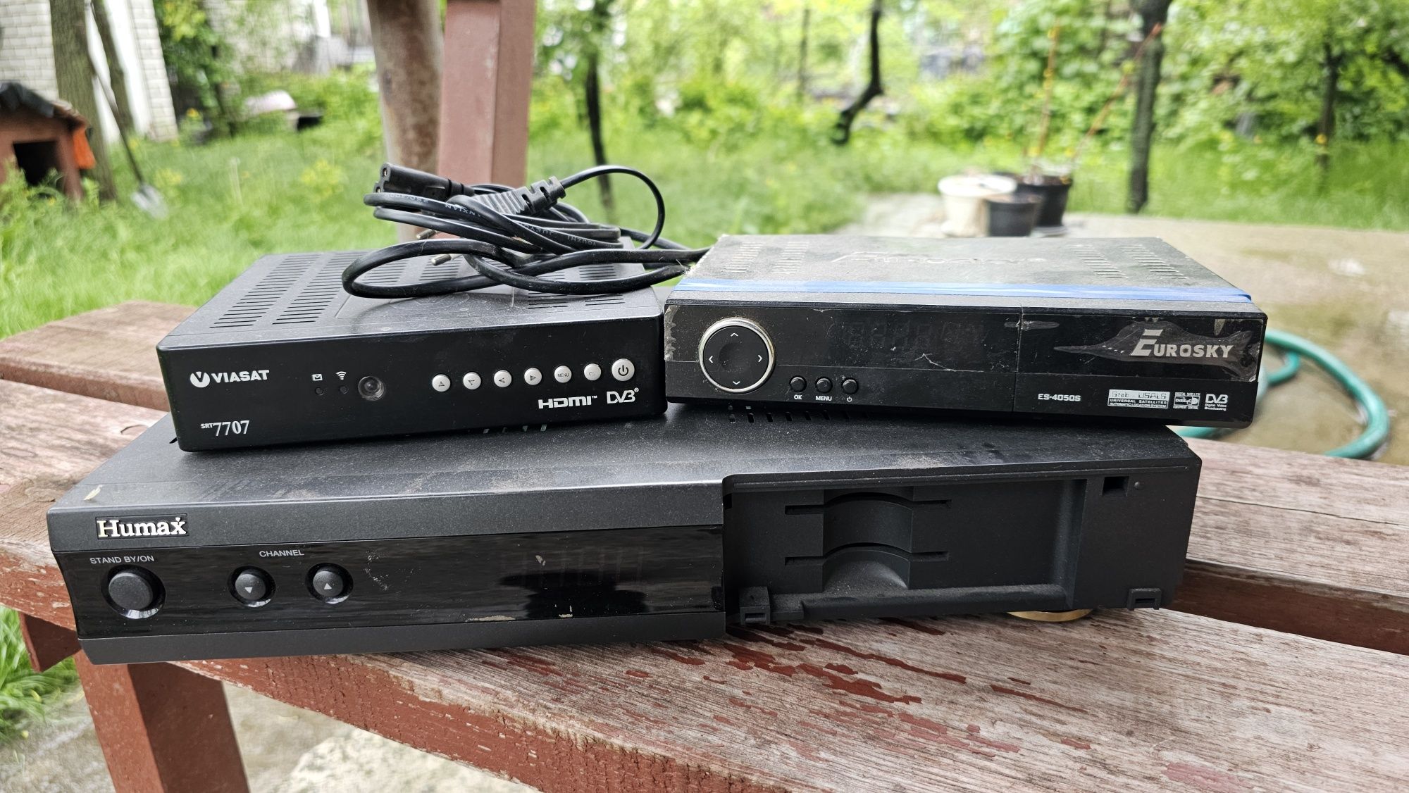 Супутниковий ресивер DVB-S 3 шт Viasat, Human, Eurosky