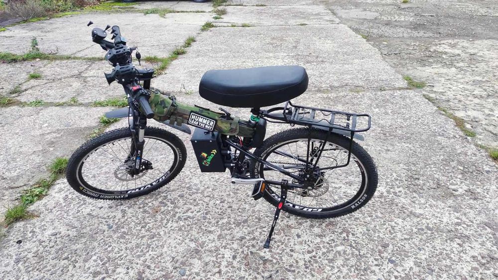 Складний Електричний Велосипед HUMMER 26x18' USA Army ЕЛЕКТРО