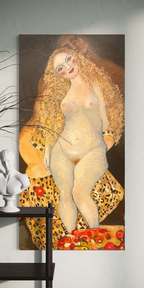 Obraz olejny Gustaw Klimt „Adam i Ewa”
