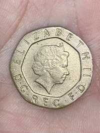 Rainha Elizabeth II Moedas 20 Twenty pence 1982/1999