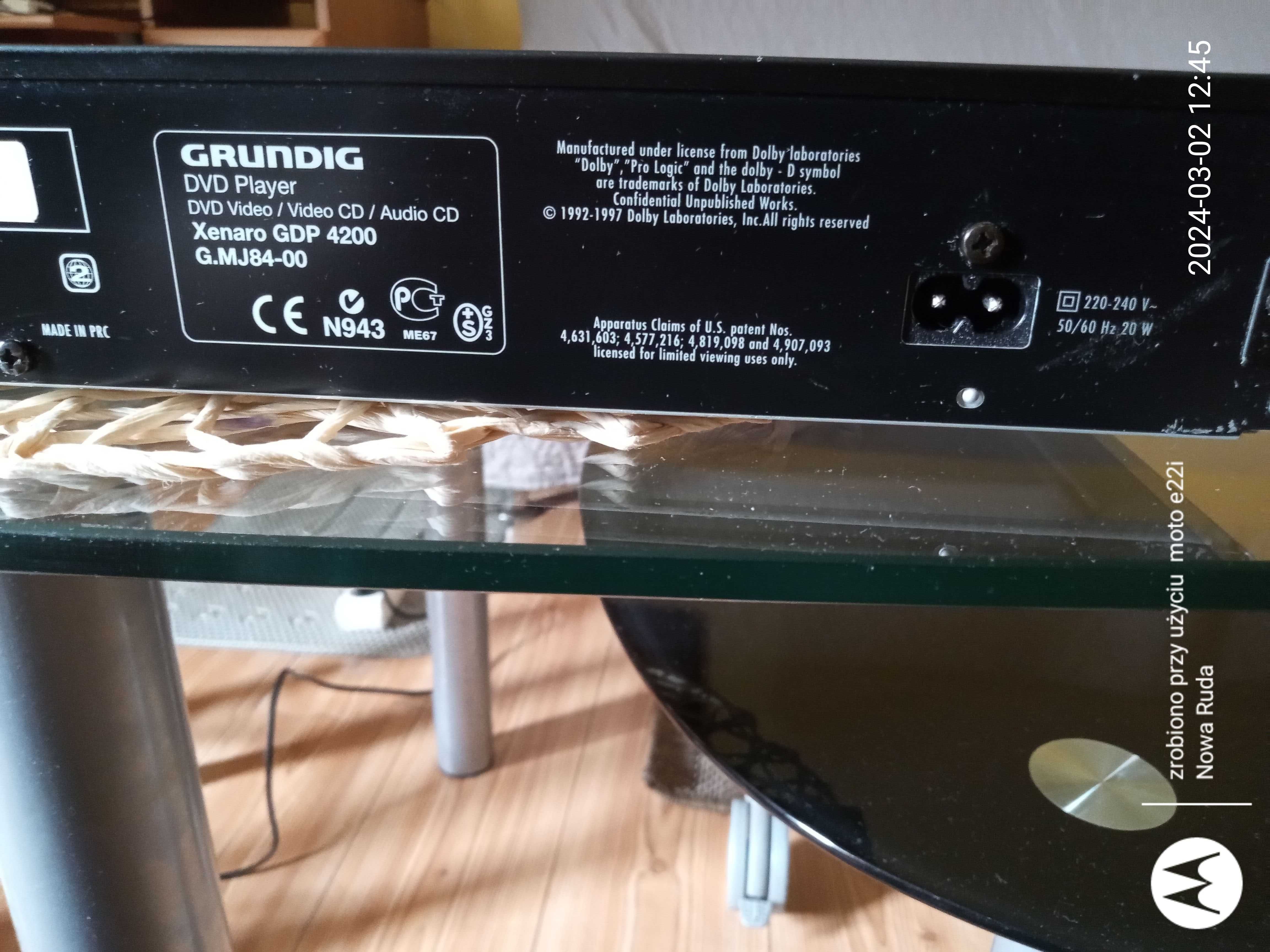 Odtwarzacz DVD/CD Grundig Xenaro GDP-4200. Stan idealny