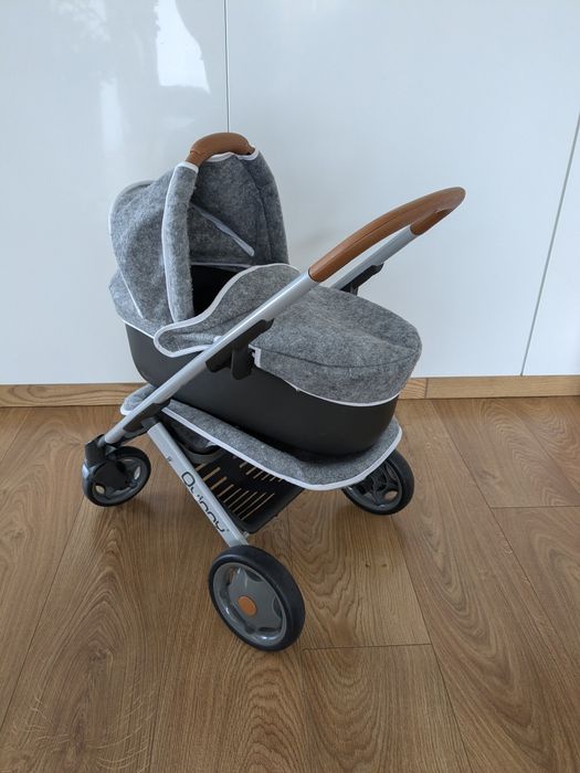 Wózek Quinny Szary dla lalek Smoby 2w1 Spacerówka + Gondola