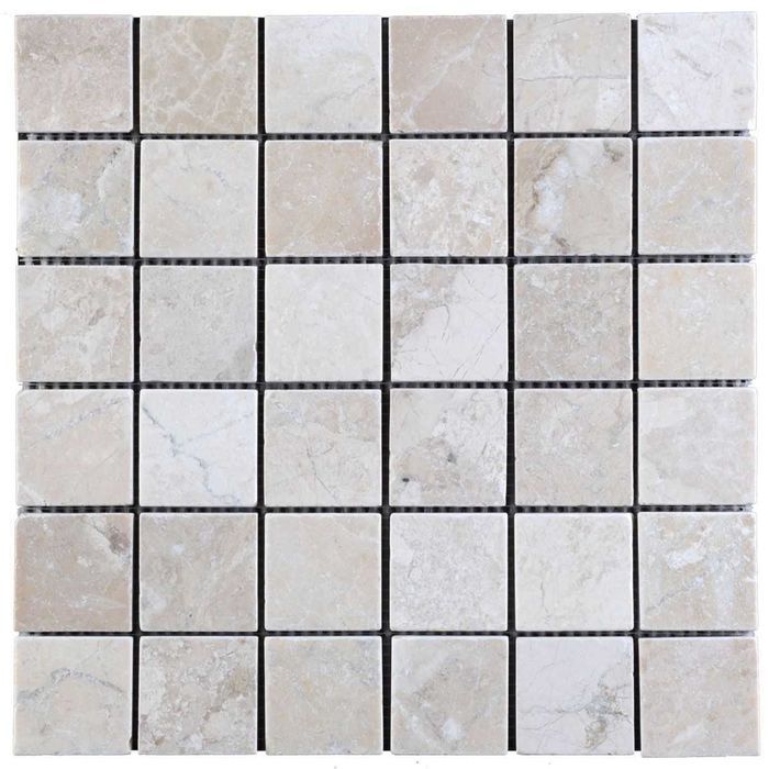 Mozaika marmurowa Queen Beige bębnowany 30,5x30,5x1 cm 2,5 cm lub 4,8