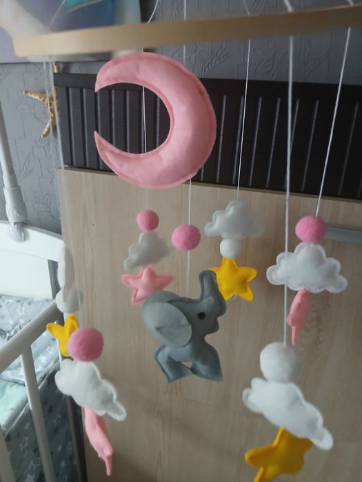 Дитячий мобіль на ліжечко для немовлят  «Ніжність»