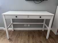 IKEA HEMNES Biurko z 2 szufladami, biała bejca, 120x47 cm