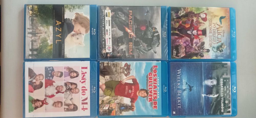 Płyty blueray i dvd z filmami