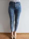 Cropp denim 38 marmurki wysoki stan spodnie rurki jasne