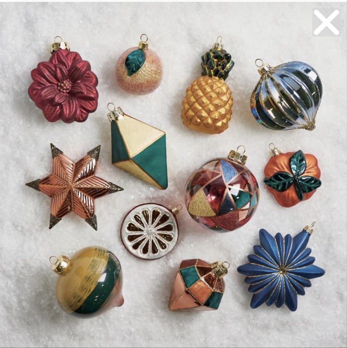 Преміум набор ялинкових іграшок , скло