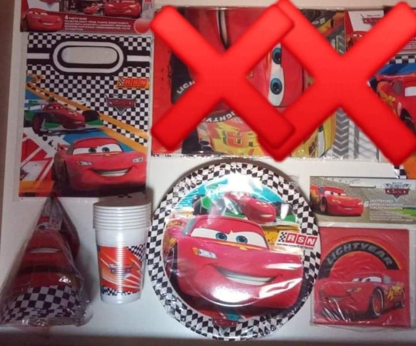 Kit festa NODDY; Patrulha Pata; Blaze; Faísca Mcqueen