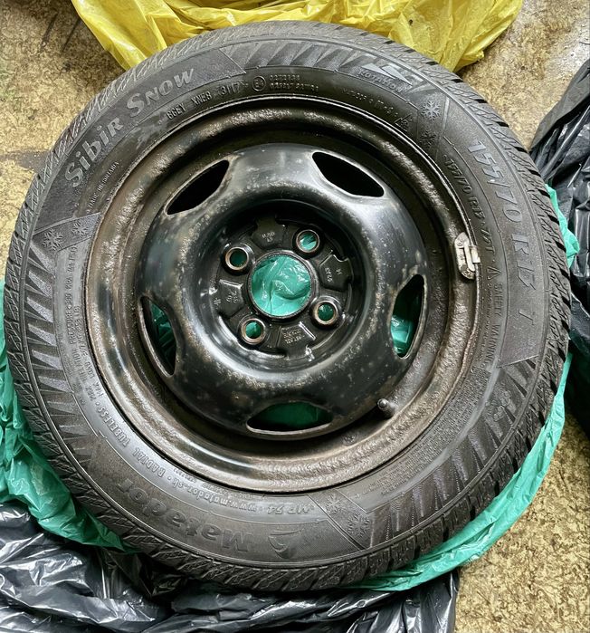 Komplet 4 kół zimowych Metador Sibir Snow 155/70 R24 + łańcuchy 250 zł